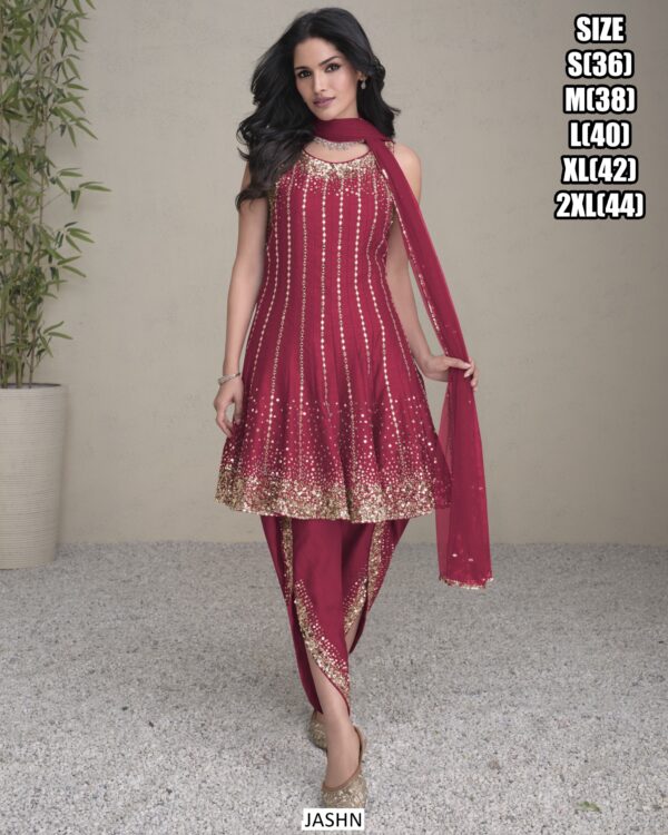 This Modern Fashionable Salwar Suits Is Available With Embroidery Works And Fabric like Real Premium Silk
