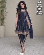 This Modern Fashionable Salwar Suits Is Available With Embroidery Works And Fabric like Real Premium Silk