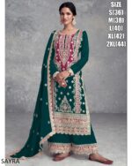 Festival, Wedding And Party Ready To Wear Chinon Fabric Salwar Kameez Embroidery Suit For Women