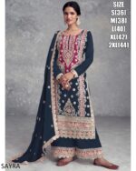 Festival, Wedding And Party Ready To Wear Chinon Fabric Salwar Kameez Embroidery Suit For Women