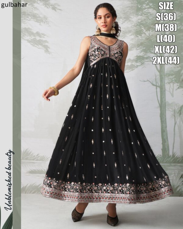 Ethnicrang Presents A Gorgeous And Heavy Anarkali Suits Adorned With Zari And Sequins With Thread Embroidery