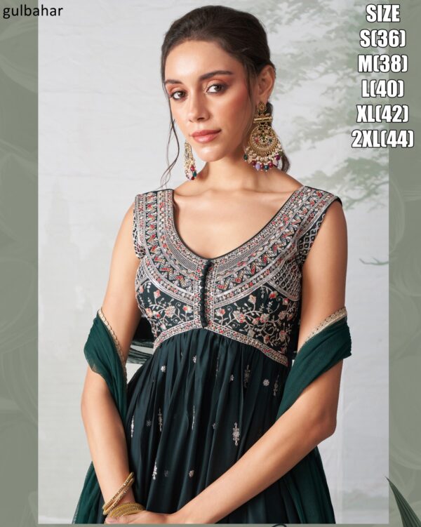 Ethnicrang Presents A Gorgeous And Heavy Anarkali Suits Adorned With Zari And Sequins With Thread Embroidery