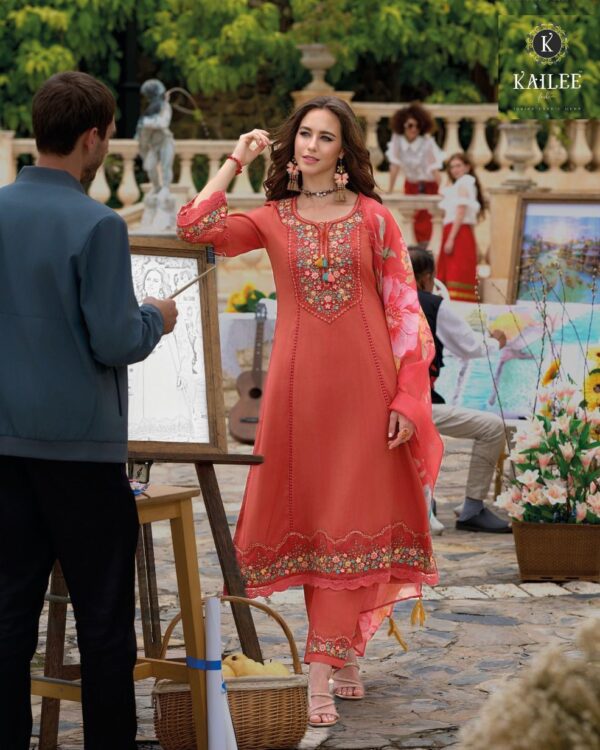 Festive Wear Pure Simmer Silk Fancy A Line Style Designer Kurti With Pent Set Collections