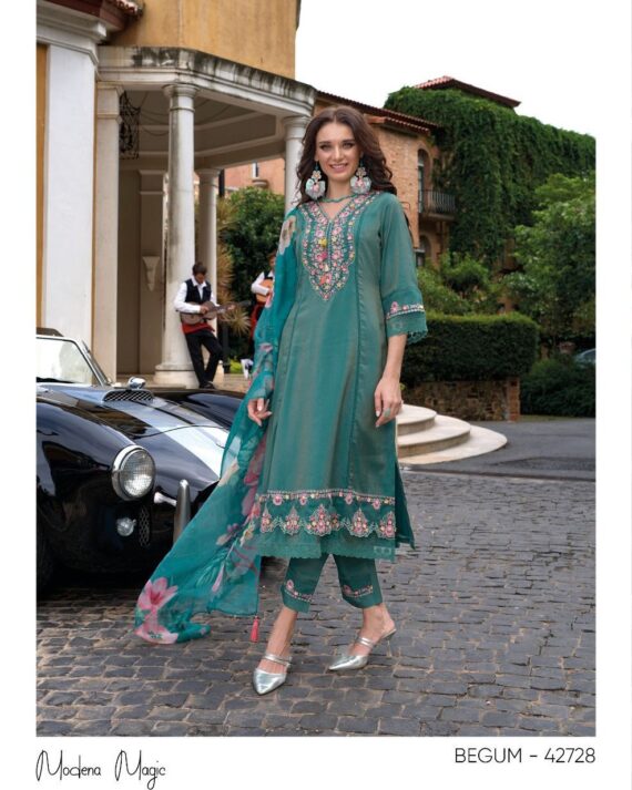 Festive Wear Pure Simmer Silk Fancy A Line Style Designer Kurti With Pent Set Collections