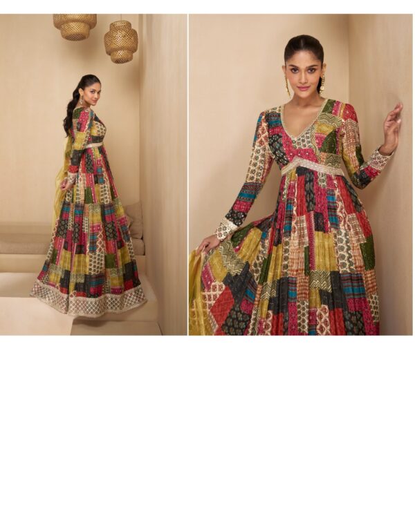 Introducing Our Latest Stitched Georgette Flared Gown In A Variety Of Styles And Designs