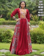 Special Navratri Season Traditional Kutchi Gamthi Work Rayon Indian Gowns