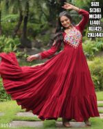 Special Navratri Season Traditional Kutchi Gamthi Work Rayon Indian Gowns