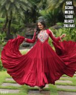Special Navratri Season Traditional Kutchi Gamthi Work Rayon Indian Gowns