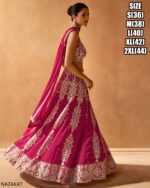 Premium Real Georgette Heavy Embroidered Work Readymade Wedding Lehenga Choli Set