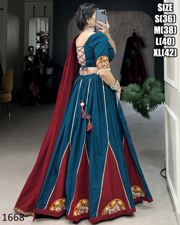 Introducing Our Beautiful Gamthi Patch Work Cotton Lehenga Choli Collection To Wear In Navratri Raas Garba