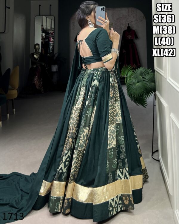 Navratri Festive Charm Printed Rayon Tussar Silk Beautiful Lehenga Choli Set