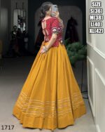 Bandhej Print And Kuchhi Work Blouses With Different Colours Of Cotton Lehengas For Navratri 2024