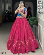 Bandhej Print And Kuchhi Work Blouses With Different Colours Of Cotton Lehengas For Navratri 2024
