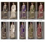 Indian And Pakistani Women's Chinon Sharara Salwar Kameez Suits Can Be Worn In Wedding