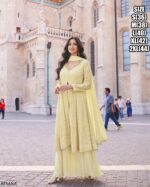 Glamorous Embroidery Work In Different Colors Of Georgette Fabric Plazo Suits For Festive Season