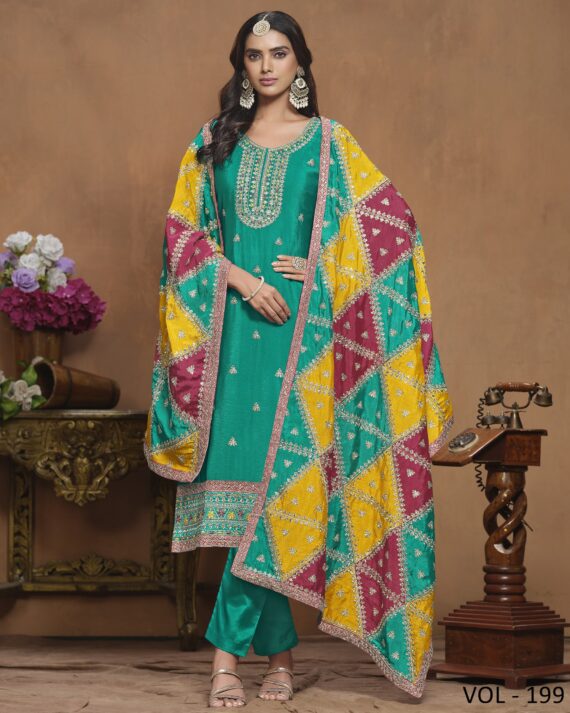 Available In Heavy Embroidery Designer Un-Stitch Salwar Suits In Different Colours