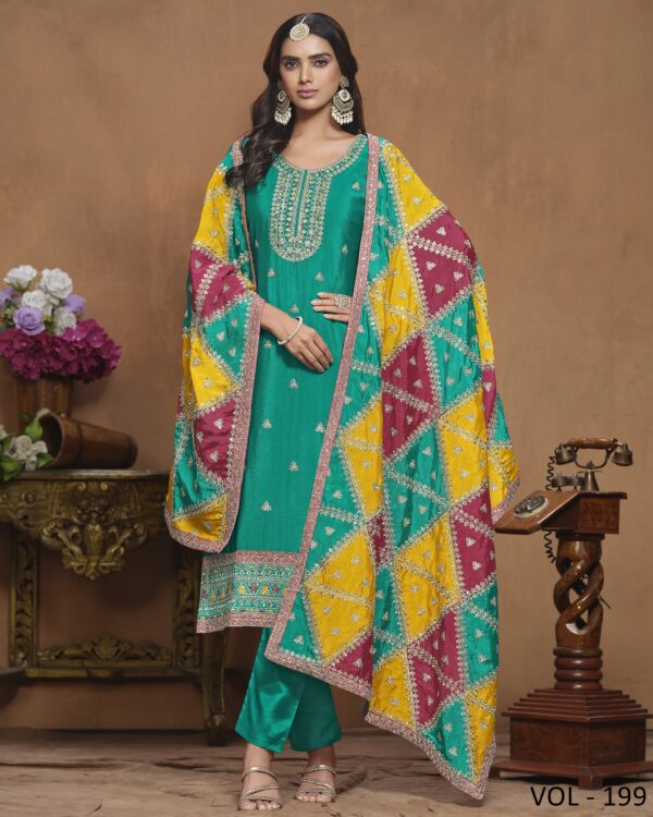 Available In Heavy Embroidery Designer Un-Stitch Salwar Suits In Different Colours