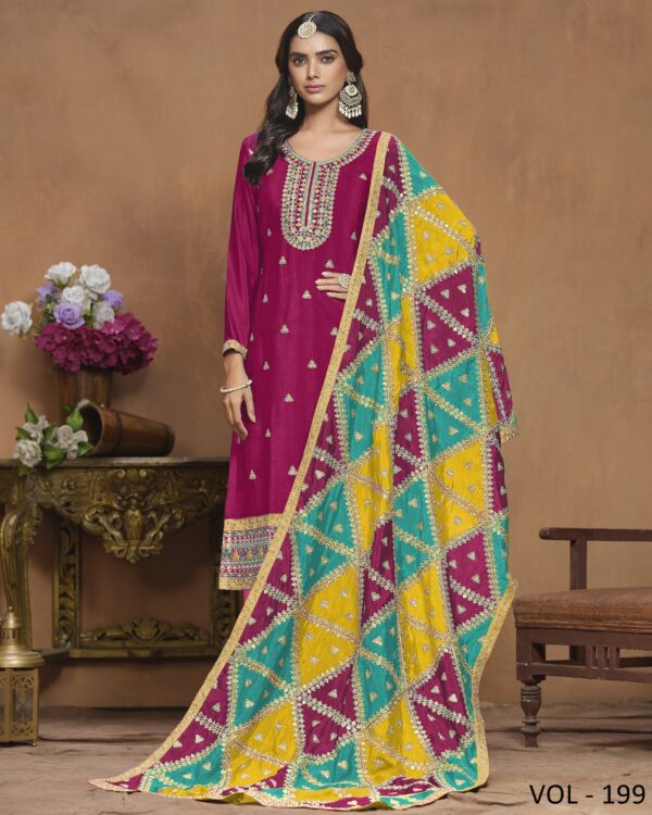 Available In Heavy Embroidery Designer Un-Stitch Salwar Suits In Different Colours