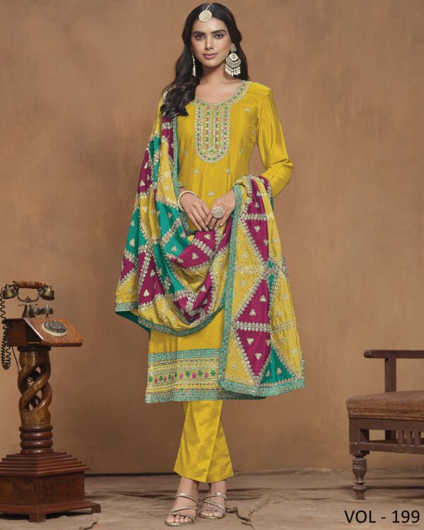 Available In Heavy Embroidery Designer Un-Stitch Salwar Suits In Different Colours