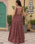 Ready To Wear Printed Cotton Kutchi Gamthi Work Fashionable Gown For Women's In Navratri Collection