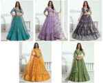 A Modern Yet Traditional Look The Butterfly Net Lehenga Choli Is Usually Can Wear At Weddings And Sangeet Function