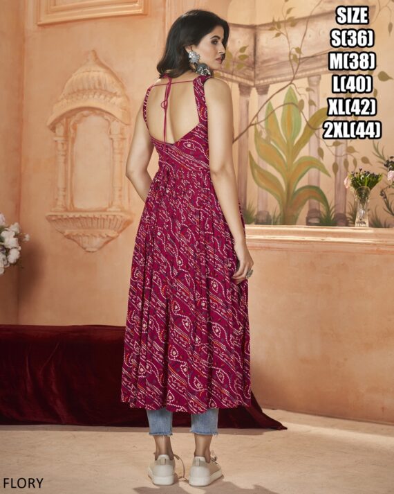 New Launching Navratri Special Beautiful Embroidery Work Rayon Kurti Collection 2024