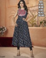 New Launching Navratri Special Beautiful Embroidery Work Rayon Kurti Collection 2024