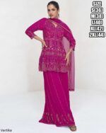 Latest Designer Party Wear Real Georgette Plazo Suit For Women By Ethnicrang