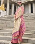 Presenting Party Wear Designer Un-Stitch Pure Soft Banarasi Silk Saree With Blouse