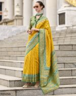 Presenting Party Wear Designer Un-Stitch Pure Soft Banarasi Silk Saree With Blouse