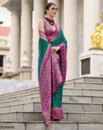 Presenting Party Wear Designer Un-Stitch Pure Soft Banarasi Silk Saree With Blouse