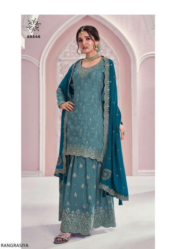 Exquisite Chinon Salwar Kameez Trendy And Latest Designed To Make Women Feel Stylish