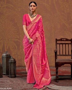 Buy Un-Stitch Handloom Weaving Silk Sarees Collection To Wear In Weddings