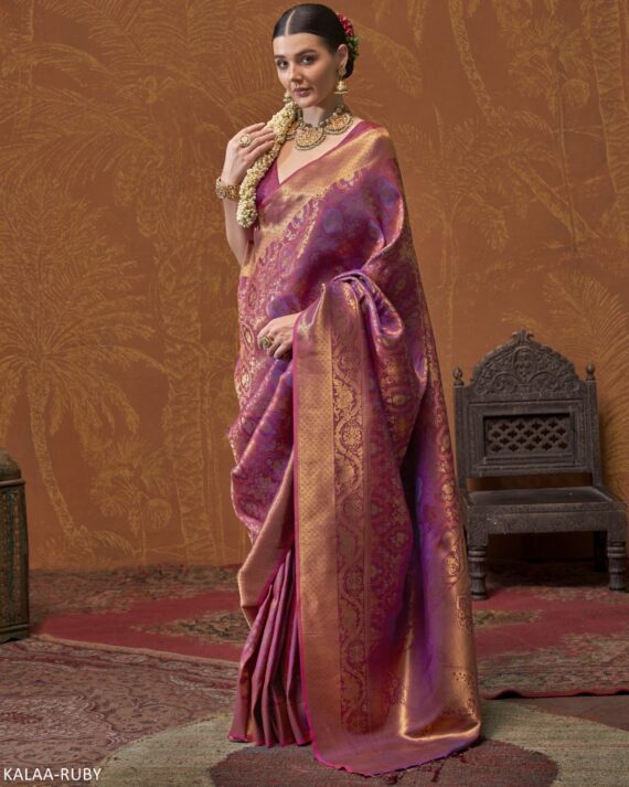Buy Un-Stitch Handloom Weaving Silk Sarees Collection To Wear In Weddings