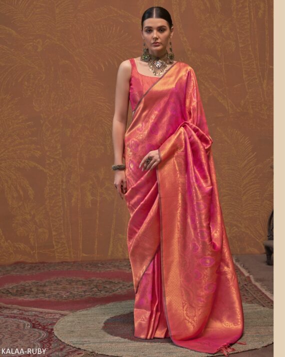 Buy Un-Stitch Handloom Weaving Silk Sarees Collection To Wear In Weddings