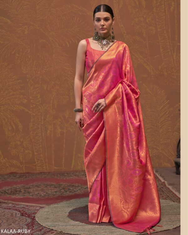 Buy Un-Stitch Handloom Weaving Silk Sarees Collection To Wear In Weddings