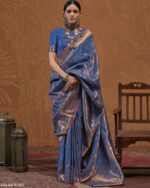 Buy Un-Stitch Handloom Weaving Silk Sarees Collection To Wear In Weddings
