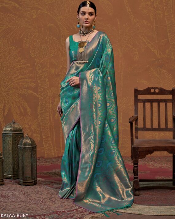 Buy Un-Stitch Handloom Weaving Silk Sarees Collection To Wear In Weddings