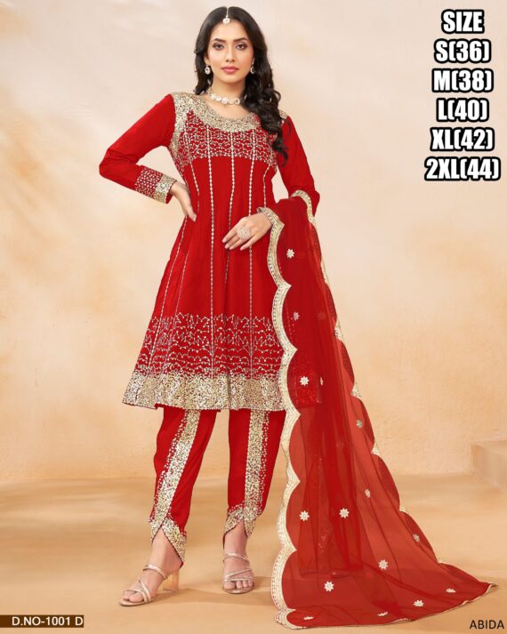 A Traditional Look With A Modern Women's Dhoti Style Salwar Suits For This Wedding Season 2024
