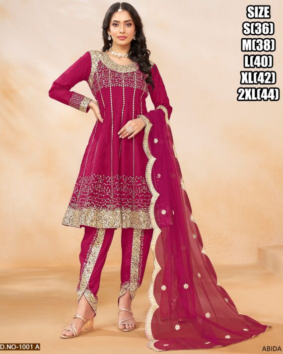 A Traditional Look With A Modern Women's Dhoti Style Salwar Suits For This Wedding Season 2024
