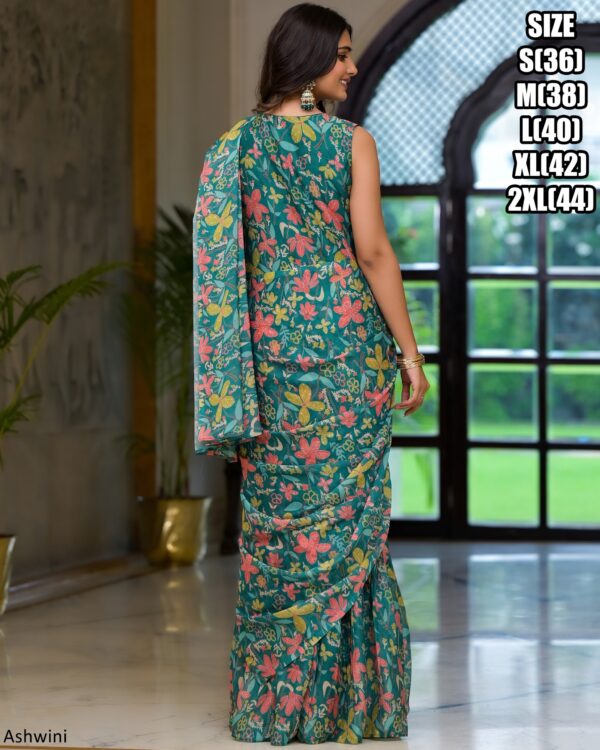 In Modern Styles Party Wear Designer Ready To Wear Sarees With Different Colours And Designs