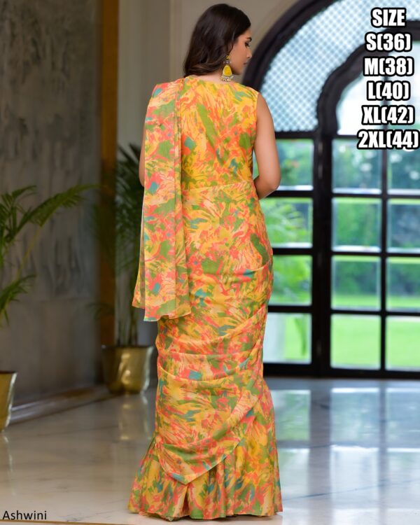 In Modern Styles Party Wear Designer Ready To Wear Sarees With Different Colours And Designs
