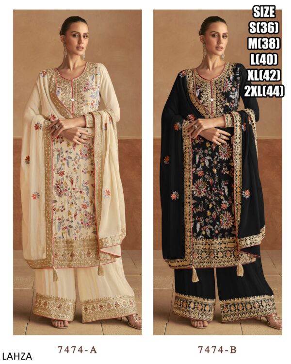 Real Chinon Salwar Kameez - This Dazzling Embroidered Outfits Can Wear For Your Any Occasions