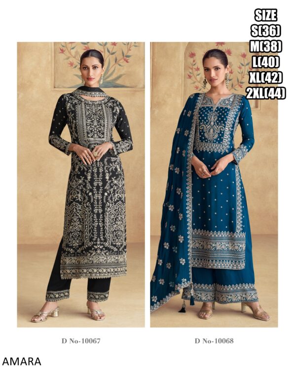 Premium Chinon Silk Embroidered Salwar Kameez For Indian Women Wedding To Wear