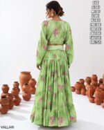 Introducing This Stunning Two Piece Floral Digital Printed Tier Lahenga With Crop Top Collection 2024