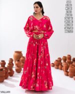 Introducing This Stunning Two Piece Floral Digital Printed Tier Lahenga With Crop Top Collection 2024