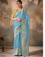 Designer Munga Silk Un-Stitch Ethnic Wear Saree With Blouse For Any Special Occasions