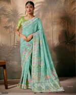 Designer Munga Silk Un-Stitch Ethnic Wear Saree With Blouse For Any Special Occasions