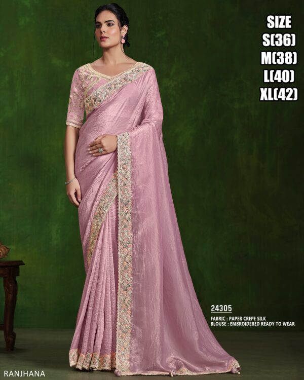 New Arrivals Party Wear Designer Ready To Wear Saree With Blouse