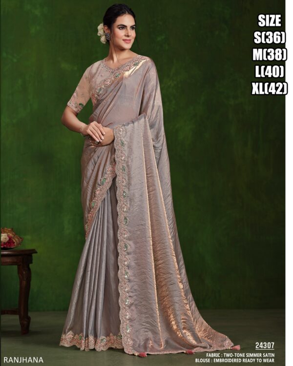 New Arrivals Party Wear Designer Ready To Wear Saree With Blouse